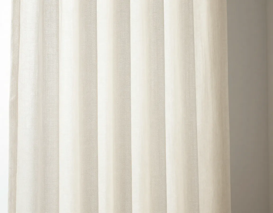 Sheer linen drapes